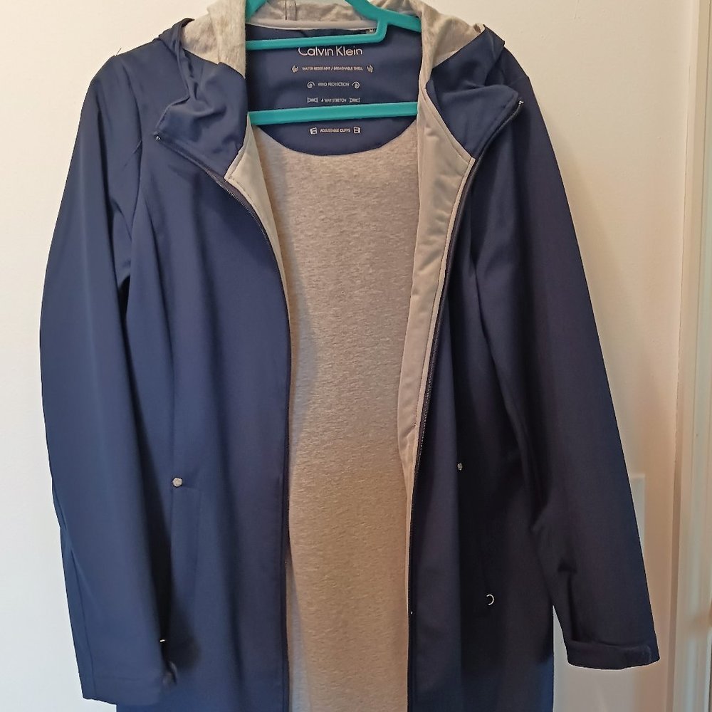 Calvin Klein Navy Light Rain Jacket/Windbreaker